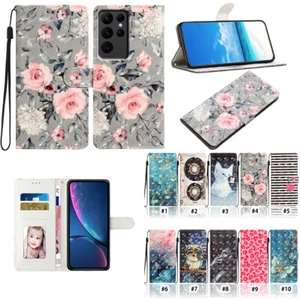 3D Magnetic Leather Flip Stand Card Wallet Case For Samsung Galaxy "S" Series - Picture 1 of 54
