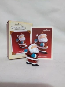 MIB 2005 Hallmark Keepsake Ornament RED GLITTER "Shake It Santa" - Bild 1 von 3