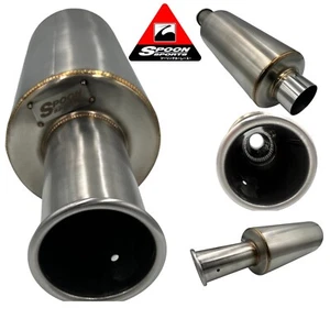 Spoon KING N1 EXHAUST MUFFLER EXHAUST HIGH QUALITY INLET 2.5 INCH OUT 2.5 INCH - Picture 1 of 14