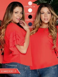 New Women Sexy Colombian Blouse Top Dressy Blusa Colombiana Plus Size 1140232 - Picture 1 of 1