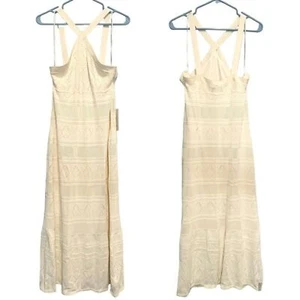 JOIE Ivory Crochet Knit Sleeveless Halter Midi Dress, NWT, Large - Picture 1 of 7