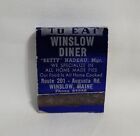 Vintage Winslow Diner Restaurant Matchbook Maine Advertising Matches Full