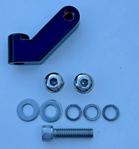 DNA SPRINGER FRONT END BILLET HEADLIGHT MOUNTING BRACKET GLOSS BLACK MOUNT BLOCK - Picture 1 of 2