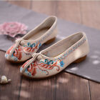 Ethnic Ladies Chinese Wedding Shoes Embroidered Floral Summer Retro 2.5cm Heel