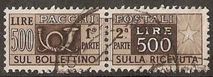 1946-51 ITALIA USATO PACCHI POSTALI 500 LIRE - RR5559-3 - Picture 1 of 1