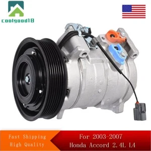 Compresor de aire acondicionado y embrague apto para Honda Accord 2003 2004-2007 2,4 L L4 CO 28003C - Imagen 1 de 8