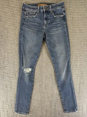 Joes The Icon Mid Rise Skinny Ankle Jeans Women Medium Wash Size 24 Distressed - Image 1 of 4