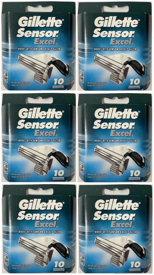 Gillette Sensor Excel Razor Blades - 60 Cartridges - Image 1 of 1