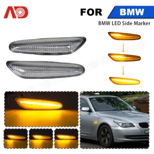 Luz de señalización lateral LED secuencial de 2 piezas para BMW E60 E61 E82 E88 E90 E91 E92 E93 - Imagen 1 de 11