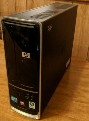 SMALL HP Pavilion e5000 Desktop PC Core2 QUAD 4 CORE 4GB 640GB HD Windows 10  - Image 1 of 4