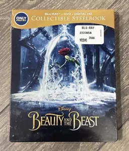 Disney Beauty And The Beast 2-Discs Bluray BestBuy Steelbook Limited Edition NEW - Picture 1 of 2