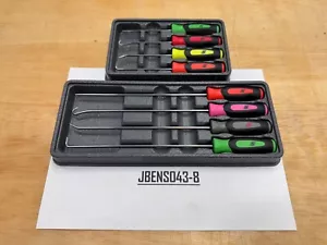 Snap-on Tools USA NEW MULTI-COLOR 8pc Mini Soft Grip Short & Long Pick Sets - Picture 1 of 9