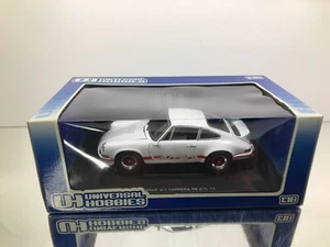 UNIVERSAL HOBBIES 3201 PORSCHE 911 CARRERA RS 2.7L 1973 -WHITE 1:18- GOOD IN BOX - Imagen 1 de 12