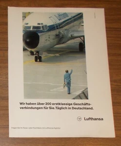 Seltene Werbung LUFTHANSA Täglich 200 erstklassige Geschäftsverbindungen 1980 - Picture 1 of 1