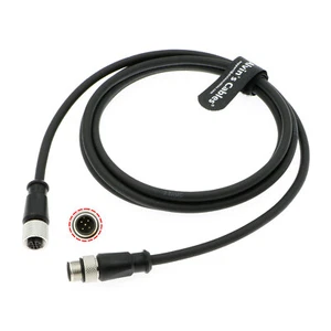 M12 A-Code 5 Pin Stecker auf Buchse Luftfahrt Sensor Stecker Industriekabel 2M - Picture 1 of 8