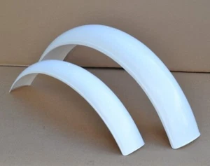 A Pair of Stilmotor WHITE Plastic Trials Mudguards Pre 65 Bultaco Ossa Montesa - Picture 1 of 1