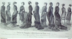 Gravure de mode Journal des Demoiselles & Dames réunis 1880 n°4279 - Picture 1 of 1