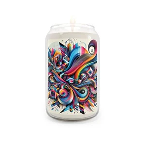 Colorful Scented Candle - Vibrant Home Décor, Relaxing Gift, - Picture 1 of 13