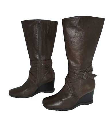 Botas de montar Antonio Melani “Ellen” marrón cuña punta cuadrada 7,5 M Foto 1 de 4