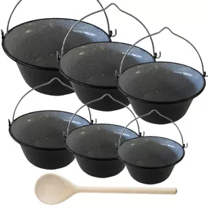 Topf Kessel emailliert 8 - 40 L Gulasch Lagerfeuer Glühwein Outdoor Kochen feuer - Bild 1 von 9