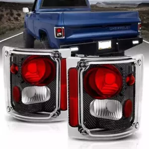 Carbon Black Housing Brake Tail Lights Set for 1973-1991 Chevy/Gmc Full Size Bla - Picture 1 of 6