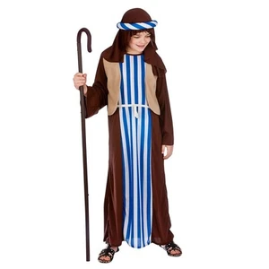 Child JOSEPH Nativity Shepherd Christmas Fancy Dress Costume Inn Keeper Boys - Foto 1 di 5