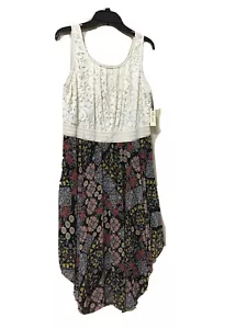 Liberty Love Womens 2XL Multicolor and Ivory Lace Sleeveless Dress Boho NWT - Picture 1 of 8
