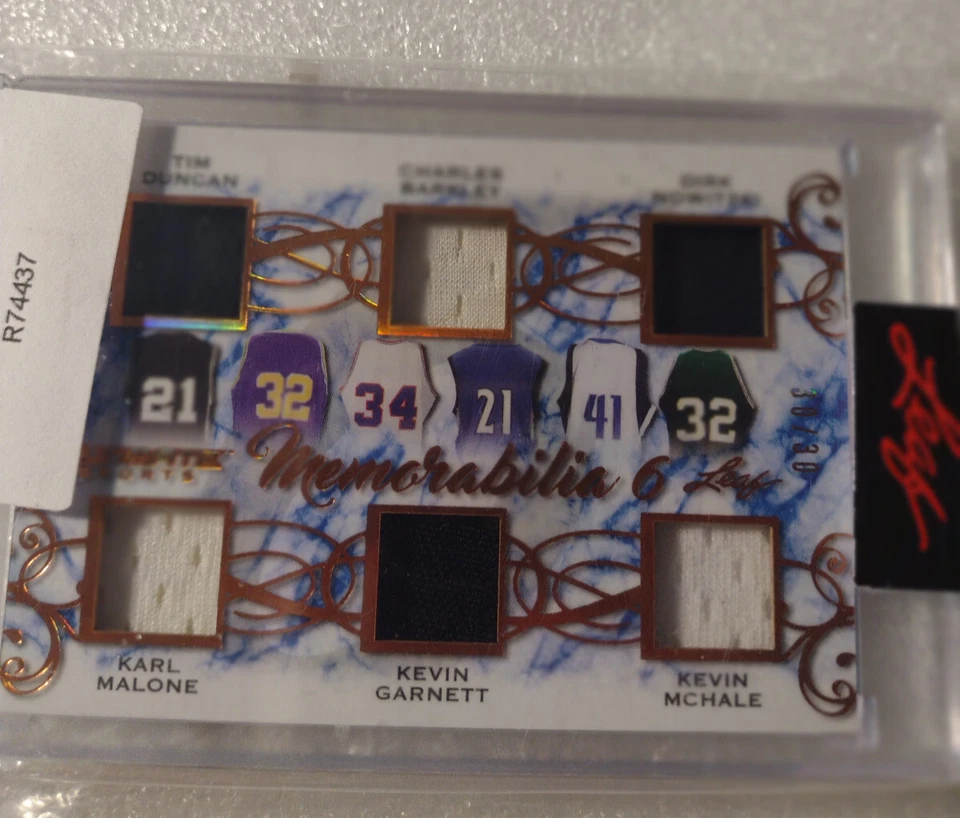 2021 Leaf Memorabilia 6 Barkley / Malone / Mchale / Duncan Garnett 30/30 - Image 1 of 1