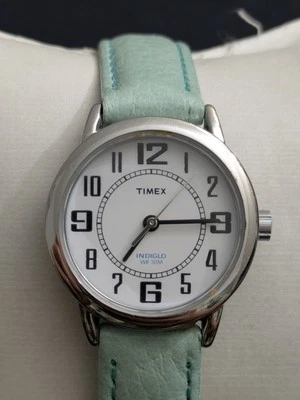 Timex Ladies Watch Seafoam Green 7.3" Leather Band T2G11 New Battery  - Изображение 1 из 4