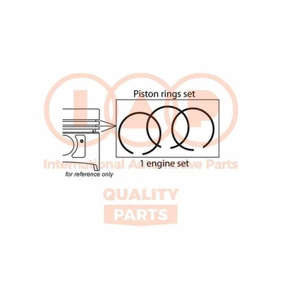 IAP QUALITY PARTS 102-18035 Kolbenringsatz Kolbenringe für SSANGYONG REXTON W - Bild 1 von 4