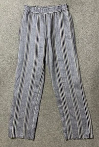 Pantalón Peruzzi Mezcla Lino Rayas Cintura Elástica IT 38 UK 12 - Imagen 1 de 11
