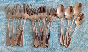 Oneida USA Flight Reliance Stainless USA Flatware Pieces Forks & Spoons 20 Piece - Picture 1 of 11