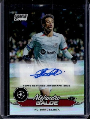 2023-24 Stadium Club Chrome UEFA Alejandro Balde Auto #CA-AB Barcelona - Image 1 of 2