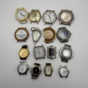Bundle Of 16 Quartz Watches Modern / Vintage Untested Parts / Repair / Crafts - Picture 1 of 10