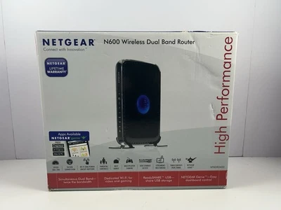Router inalámbrico Wi-Fi de doble banda NETGEAR N600 WNDR3400 completo con caja PROBADO Foto 1 de 4