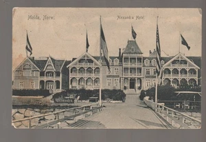 NORWAY c1910 MOLDE Møre og Romsdal County ALEXANDRA HOTEL ADVERTISING RATES - Picture 1 of 2