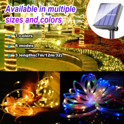 30M 300 LED Solar Rope Tube Lights Waterproof String Light Outdoor Garden Lamp - image 1 of 4