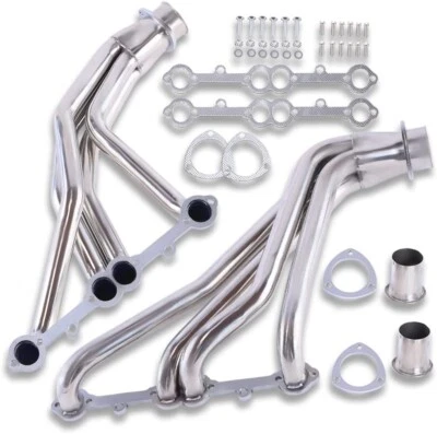 Steel Long Tube Header Exhaust Header For 66-87 Chevy/GMC/SBC Pickup Truck SUV - Image 1 of 4