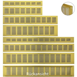 Lüftungsgitter Stegblech Heizungsgitter Abluftgitter Lochblech Aluminium gold - Bild 1 von 19