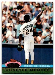 1994 Stadium Club Charter Member Rickey Henderson Oakland Athletics