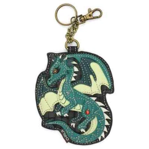New Chala Purse Bag Clip On Key Ring Fob TURQUOISE DRAGON Coin Purse gift BLUE - Picture 1 of 2