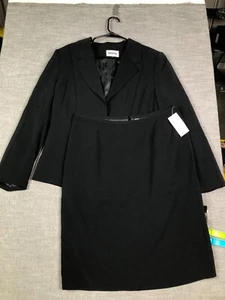 Neu mit Etikett Kasper Blazer Bleistiftrock Anzug Set Damen 16 schwarz Business Büro Freizeit - Bild 1 von 16