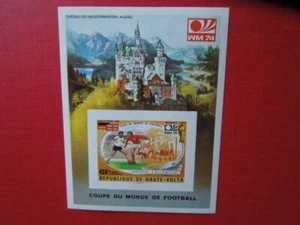 G4552 Upper Volta 1974 SOCCER GERMANY SOUVENIR SHEET IMPERF MNH SCARCE - Picture 1 of 1