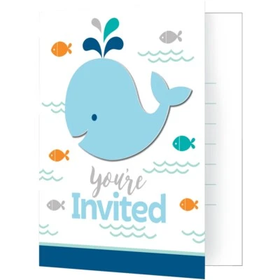 Lil Spout Blue Invitations 8CT - Image 1 of 2