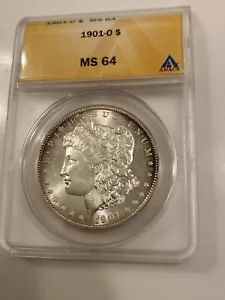 1901-0 MS64 ANACS MORGAN SILVER DOLLAR PQ - Picture 1 of 8