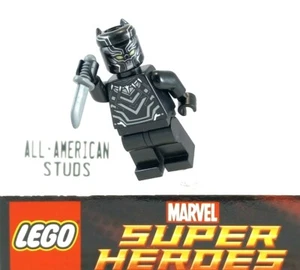 LEGO Marvel Black Panther Minifigure with Teeth Necklace from 2016 set 76047 - Picture 1 of 5