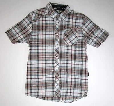 Volcom Plaid Small Button up Short Sleeve Shirt - Image 1 of 4