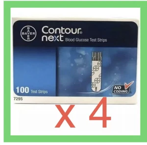 4 X BAYER CONTOUR NEXT Blood Glucose 100 strips ( 400 Strips )EXPRESS POST - Picture 1 of 1