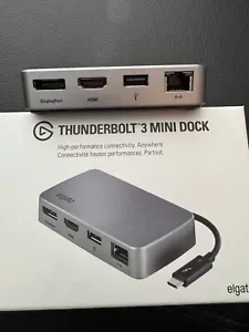 ELGATO THUNDERBOLT 3 MINI DOCK DUAL 4K BUILT-IN CABLE - Picture 1 of 4
