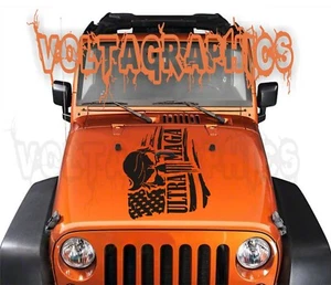 Vinyl Hood Decal for Jeep Wrangler/Gladiator ULTRA MAGA Trump 2024 The Punisher - Bild 1 von 3